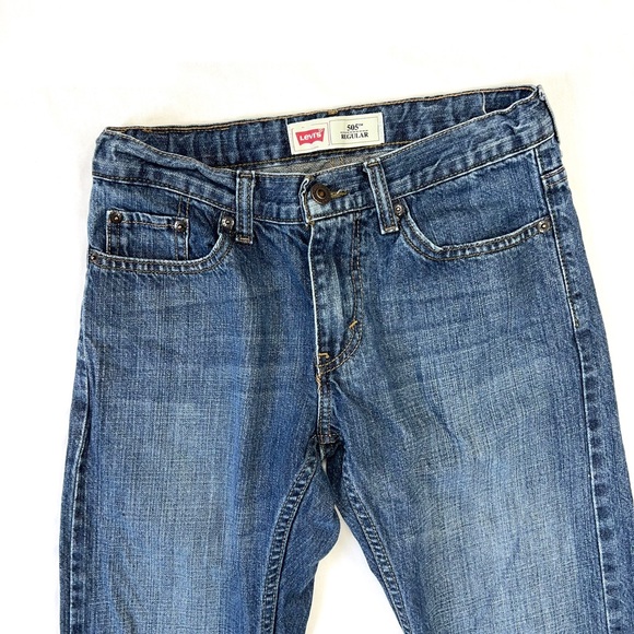 Levi’s 505 Regular Fit Jeans Boys 8 Husky W28 x L23 - Picture 7 of 9